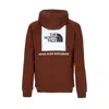 The North Face Raglan Men's Hoodie Red Box Hd Dark Oak In Dark Oak
