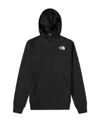 The North Face Raglan Hoodie Graphic Pocket Cuffs Hem In Black