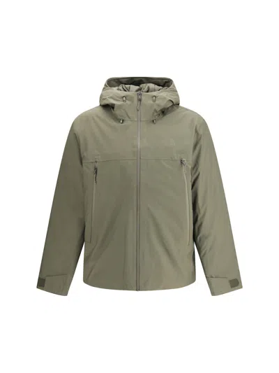 The North Face Range Down Hooded Jacket In Green