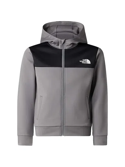 The North Face Kids' Reaxion Logo-print Panelled Hoodie In Gray