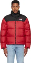 The North Face Vintage Nuptse Jacket Down Jacket In Tnf Red/black 7go