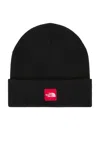 The North Face Red Box Beanie In Black