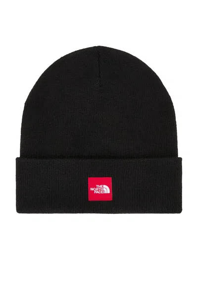 The North Face Red Box Beanie In Black
