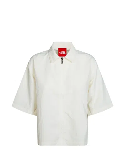 The North Face Red Box Boxy Shirt In White