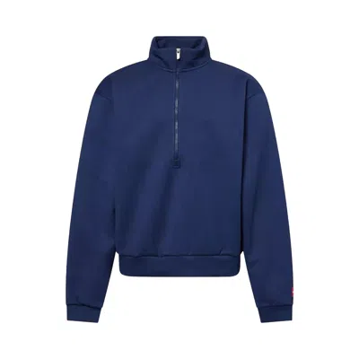 Pre-owned The North Face Red Box Half Zip 'summit Navy' | Blue | Men's Size M