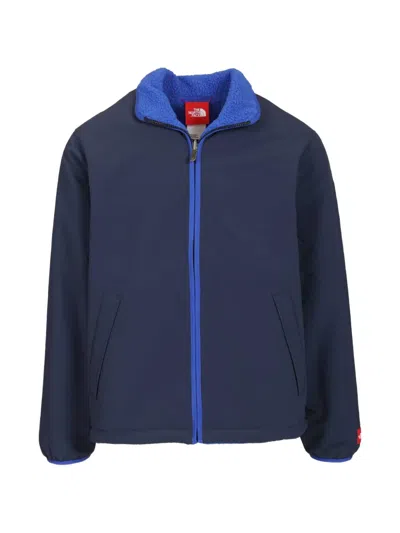 The North Face M Tnf Red Box Reversible Fleece Jacket Summit Navy In Blue