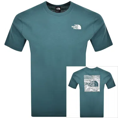 The North Face Redbox Celebration T Shirt Blue In Green
