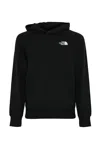 The North Face Raglan Hoodie Graphic Pocket Cuffs Hem In Black