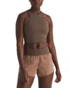 The North Face Refina Longline Sports Bra In Smokey Brown