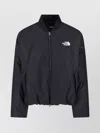 The North Face Relaxed Fit Jacket With Ribbed Collar And Pockets In Blue
