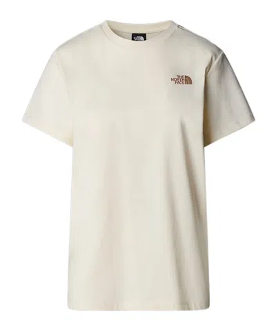 The North Face Relaxed Redbox T-shirt In White Dune Latt