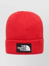 The North Face Relaxed Style Ribbed Knit Hat In Red