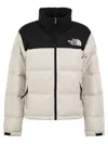 The North Face Nuptse Water Repellent 700 Fill Power Down Short Puffer Jacket In White