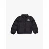 The North Face Black Retro 1996 Nuptse Brand-embroidery Shell-down Jacket 2-6 Y In Black