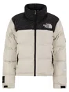 The North Face Nuptse Water Repellent 700 Fill Power Down Short Puffer Jacket In White
