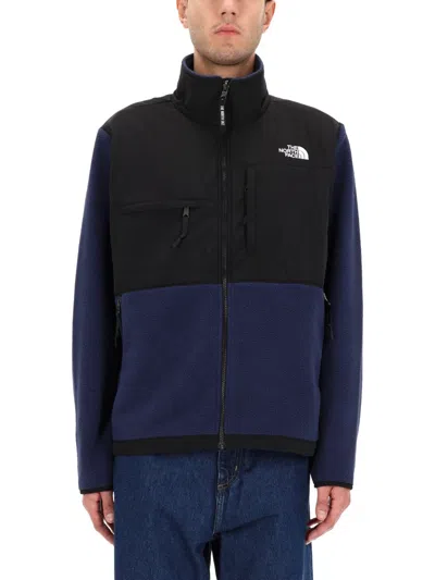 The North Face Logo Vertical Collar Grab Velvet Casual Jacket In Black