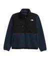 The North Face Logo Vertical Collar Grab Velvet Casual Jacket In Blue