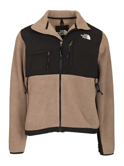 The North Face Retro Denali Jacket Knitwear Brown In Nude