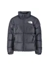 The North Face Quilted Black Down Jacket With High Collar And Detachable Hood In Black