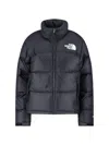 The North Face Quilted Jacket With High Collar And Long Sleeves In Blue