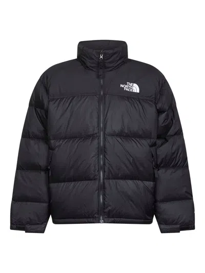 The North Face Retro Nuptse 1996 Hooded Down Jacket In Black In White