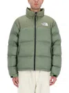 The North Face Retro Nuptse 1996 Bark Mist Down Jacket In Green