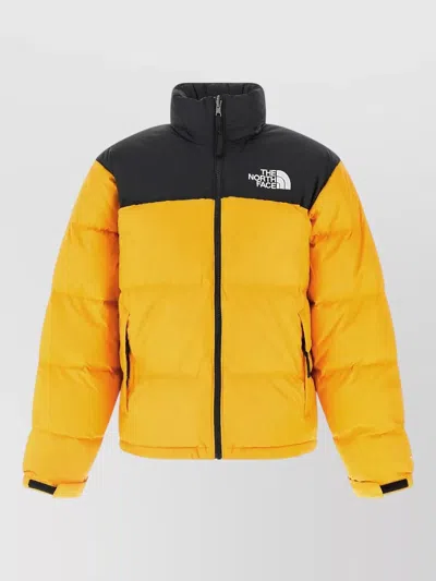 The North Face Retro Nuptse Down Jacket Color Block In Orange
