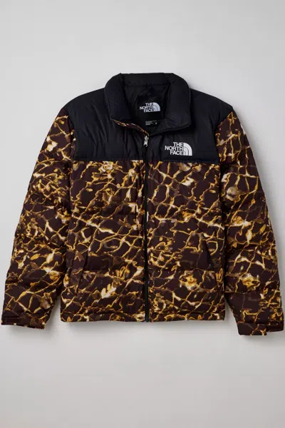 Pre-owned The North Face Retro Nuptse Printed Puffer Jacket In Multicolor
