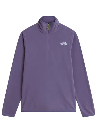 The North Face Reversible Mini 1/4-zip Sweatshirt With Hidden Pocket Zippers In Purple