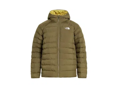 The North Face Reversible Perrito Hooded Jacket (little Kid/big Kid) Boy's Coat Caraway Seed: Md (10 Big Kid), Poly In Green
