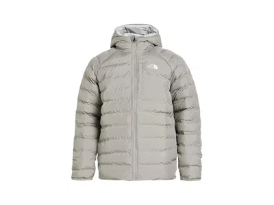 The North Face Reversible Perrito Hooded Jacket (little Kid/big Kid) Boy's Coat Stone Slab: Xl (14-16 Big Kid), Pol In Gray
