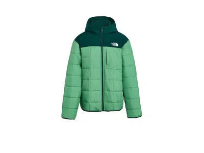 The North Face Reversible Shasta Full Zip Hooded Jacket (little Kid/big Kid) Boy's Coat Dimmed Algae/hunter Green: 
