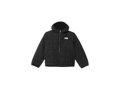 The North Face Reversible Shasta Full Zip Hooded Jacket (little Kid/big Kid) Boy's Coat Tnf Black : Md (10 Big Kid)
