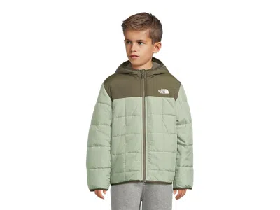 The North Face Reversible Shasta Full Zip Hooded Jacket (toddler) Kid's Coat Slate Moss/new Taupe Green : 2t Toddle