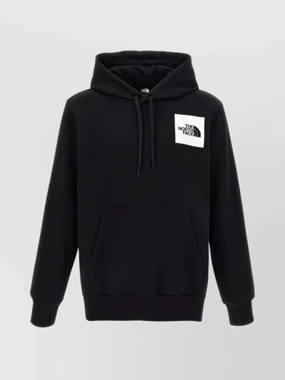 The North Face Ribbed Hoodie Kangaroo Pocket In Black