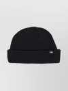 The North Face Ribbed Knit Hat Turn-up Brim In Black