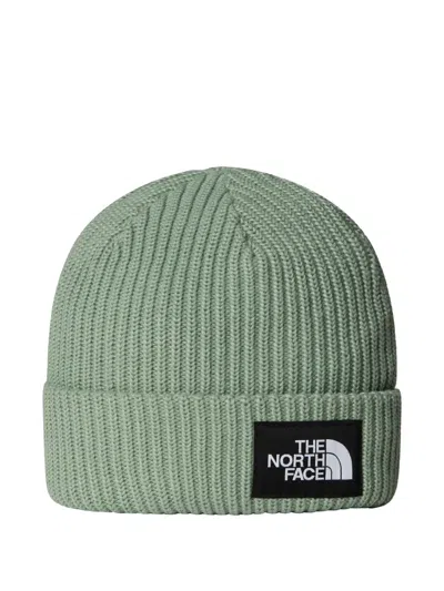 The North Face Babies' Ribbed Logo Patch Hat In Green