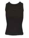 The North Face Ribbed Texture Sleeveless Tank Top In Black