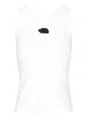 The North Face Ribbed Sleeveless Tank Top In White