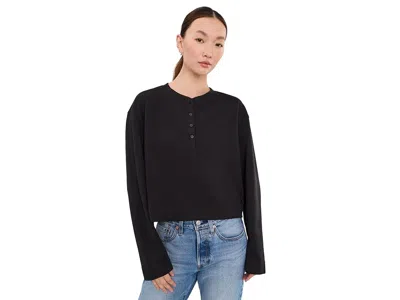 The North Face Ridge Path Waffle Long Sleeve Henley Women's Sweatshirt Tnf Black: Xs