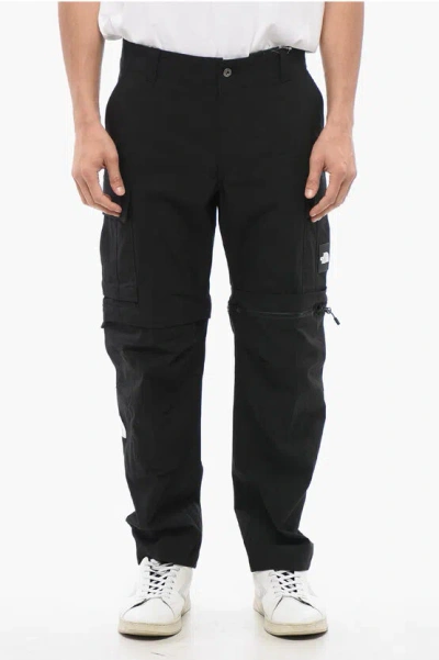 The North Face Rip Sto Checked Cargo Pants With Removable Hem In Black