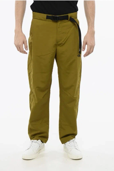 The North Face Rip Stop Abukuma Loose Fit Pants With Industrial Belt In Green