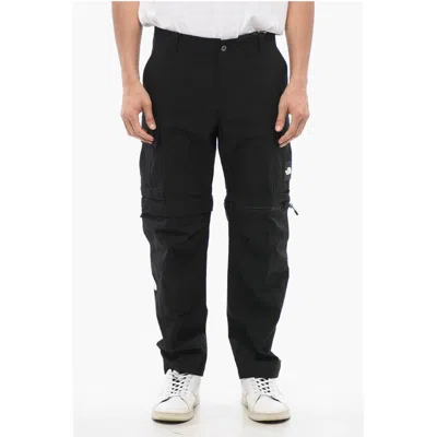The North Face Rip Sto Checked Cargo Pants With Removable Hem In Black