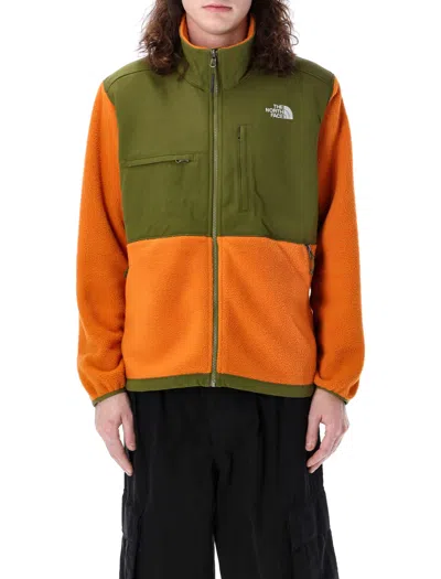 The North Face Ripstop Denali Jacket In Orange/olive