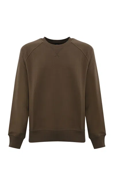 The North Face Rmst Logo Relaxed Cotton Sweatshirt In Smokey Brown