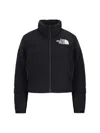 The North Face Black Nuptse Short Down Jacket In Black  