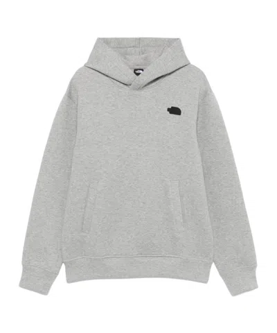 The North Face Rubberised-logo Hoodie In Gray
