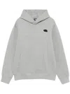 The North Face Rubberised-logo Hoodie In Grey