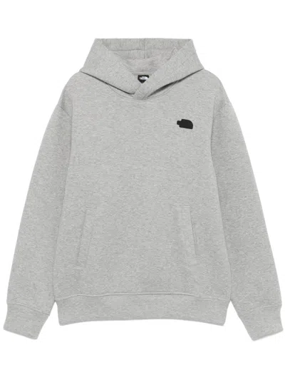 The North Face Rubberised-logo Hoodie In Gray