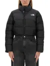 The North Face Nuptse Water Repellent 700 Fill Power Down Short Puffer Jacket In Black